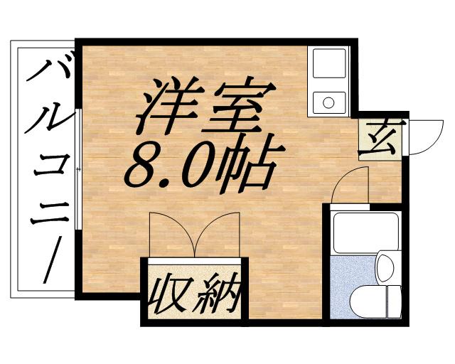 サイレンス医大前(ワンルーム/6階)の間取り写真