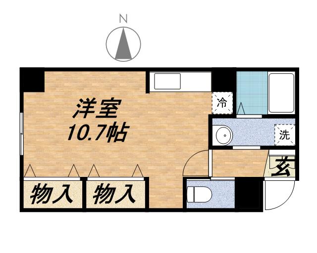 ステラガーデン(ワンルーム/4階)の間取り写真