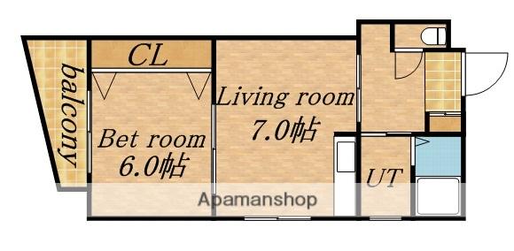 MSPVOLⅢ(1DK/3階)の間取り写真