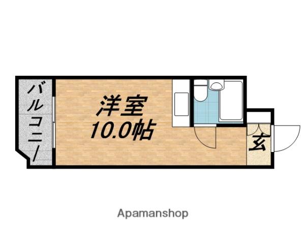 パシフィック南2条(ワンルーム/2階)の間取り写真