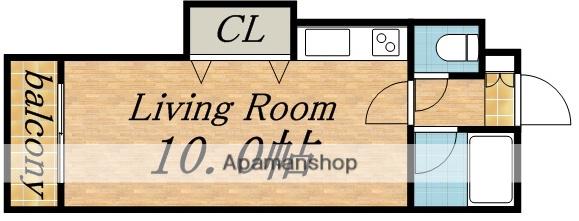 リ・フランセ宮の森(ワンルーム/4階)の間取り写真