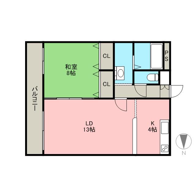 宮の森パークハイム(1LDK/3階)の間取り写真