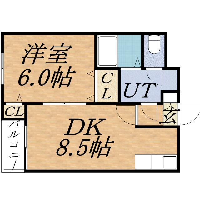 202松井ビル(1DK/3階)の間取り写真