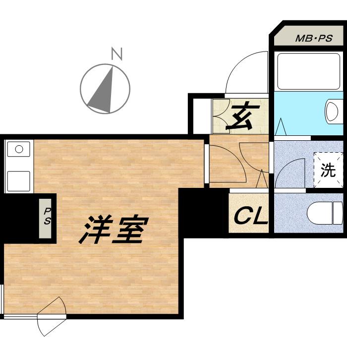ライオンズシティ南3条(ワンルーム/9階)の間取り写真