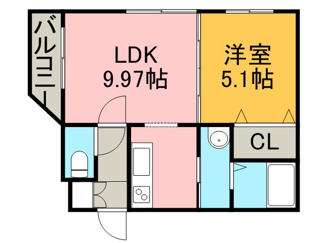 シャトーアンジュラス(1LDK/3階)の間取り写真