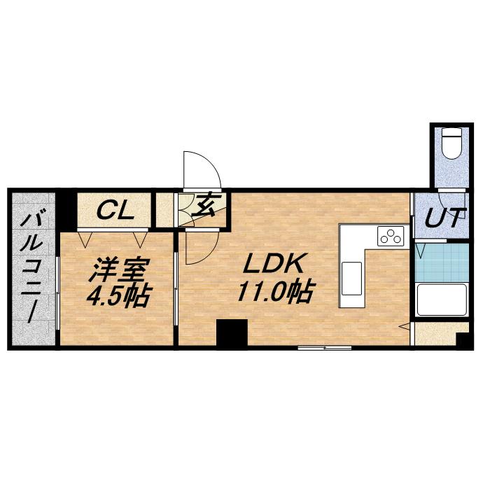 カサール・ガルシア(1LDK/2階)の間取り写真