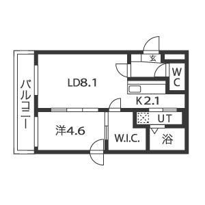 プレミアエグゼクティブ(1LDK/4階)の間取り写真