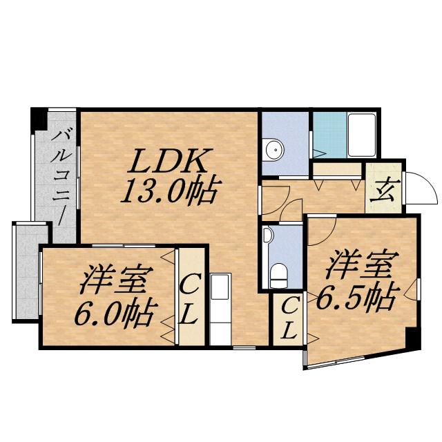 ノヴァ大通(2LDK/8階)の間取り写真