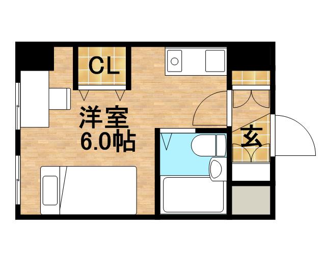 カサフォルテ(ワンルーム/6階)の間取り写真