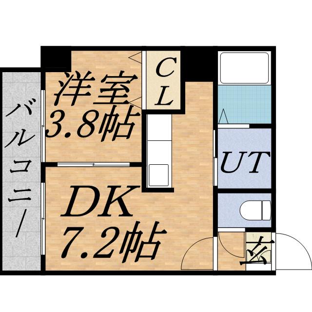 サンウッド札幌・医大前(1DK/6階)の間取り写真