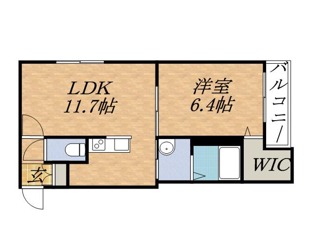 グランスター8(1LDK/5階)の間取り写真