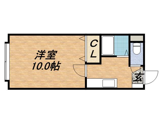 アルテ・ピアッツァーⅡ(1K/4階)の間取り写真