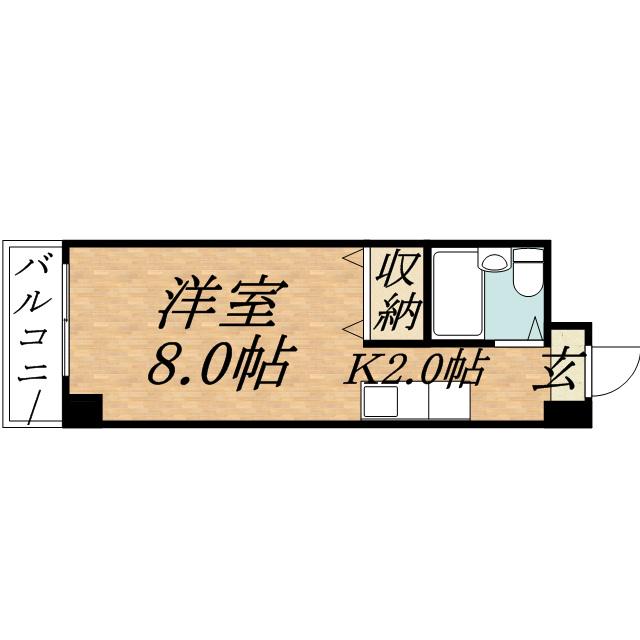 コーポハシモト(1K/9階)の間取り写真