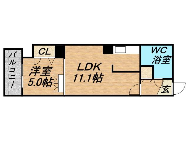 アンソレイエ ヴィ メゾン(1LDK/3階)の間取り写真