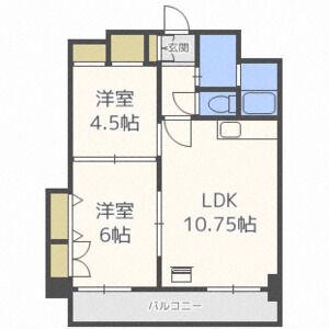 プレジャーランド(2LDK/5階)の間取り写真