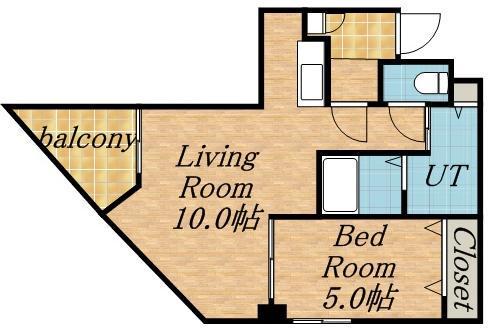 シャンドール宮の森(1LDK/7階)の間取り写真