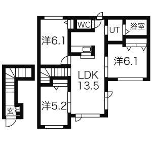 シャーメゾンレポルト(3LDK/2階)の間取り写真