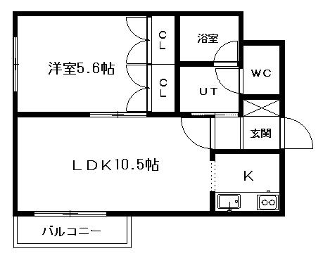 ストロール札幌(1LDK/4階)の間取り写真