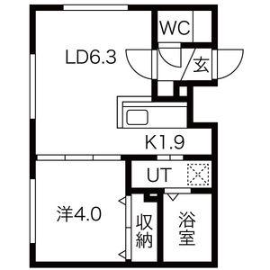 シティレジデンス北6条(1LDK/5階)の間取り写真