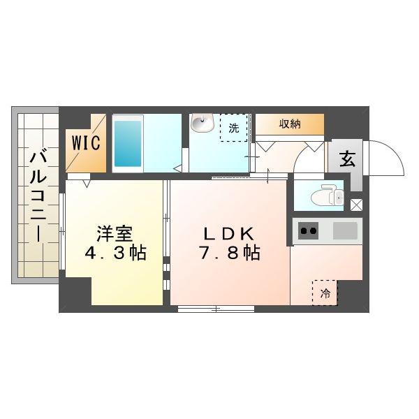 スペチアーレ大通(1LDK/10階)の間取り写真