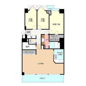 円山坂下シティハウス(3LDK/1階)の間取り写真