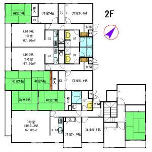 クリオ旭ヶ丘壱番館(3LDK/2階)の間取り写真
