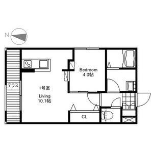 INFINITY KOTONI(1LDK/1階)の間取り写真