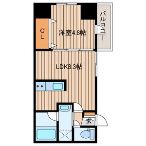 アイビーパレス52(1DK/3階)の間取り写真