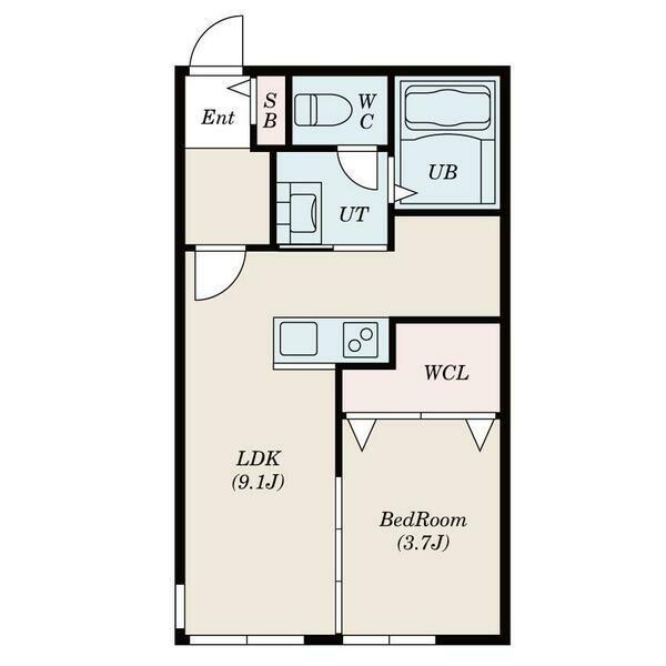 HALENIX 札幌医大前(1LDK/4階)の間取り写真
