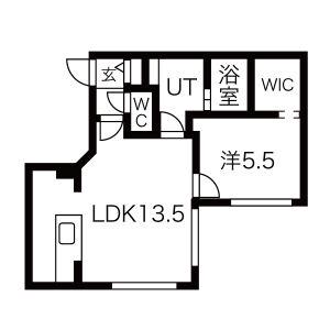 LE CHERIEN JARDIN(1LDK/3階)の間取り写真