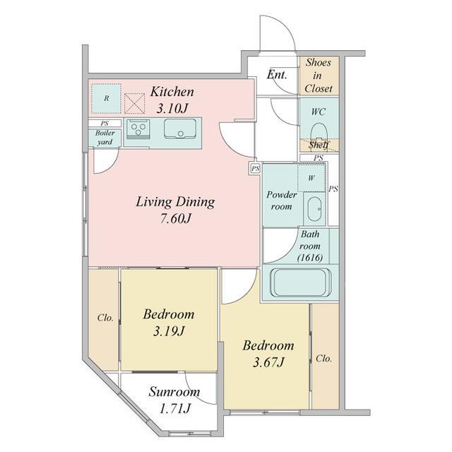 LIVECASA豊平(2LDK/2階)の間取り写真