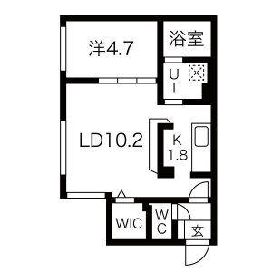 ORCHARD本通(1LDK/3階)の間取り写真