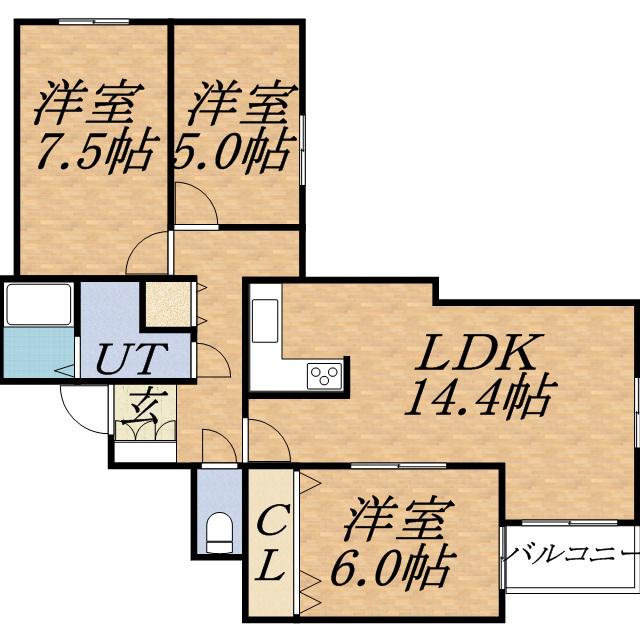 裏参道パークマンション(3LDK/11階)の間取り写真