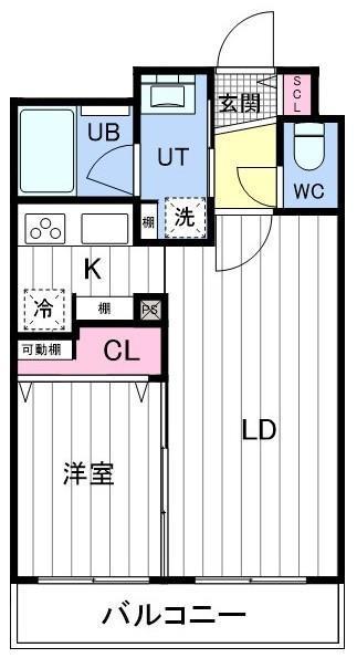 ASTER宮の森(1LDK/4階)の間取り写真