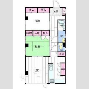 LA CASITA宮の森(2LDK/2階)の間取り写真