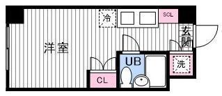 アルファビル大通西17(ワンルーム/5階)の間取り写真