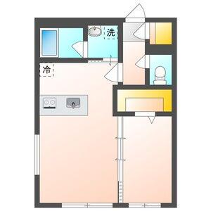 カレラ学園前(1LDK/2階)の間取り写真