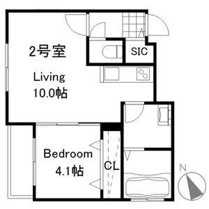 AXIS-WILL MISONO STA(1LDK/4階)の間取り写真