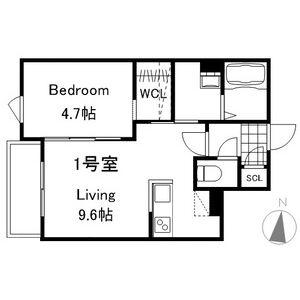 プレスタ南7西16MS(1LDK/1階)の間取り写真