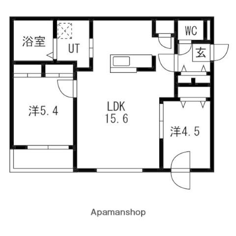 LUMIERE KOTONI GA-琴(2LDK/3階)の間取り写真