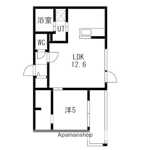 LUMIERE KOTONI GA-琴(1LDK/3階)の間取り写真