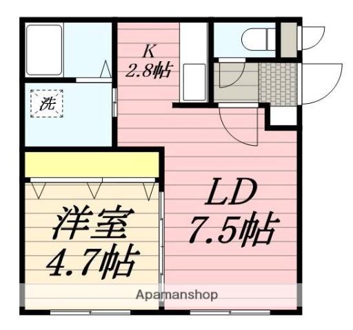 CASA OTTO(1LDK/4階)の間取り写真