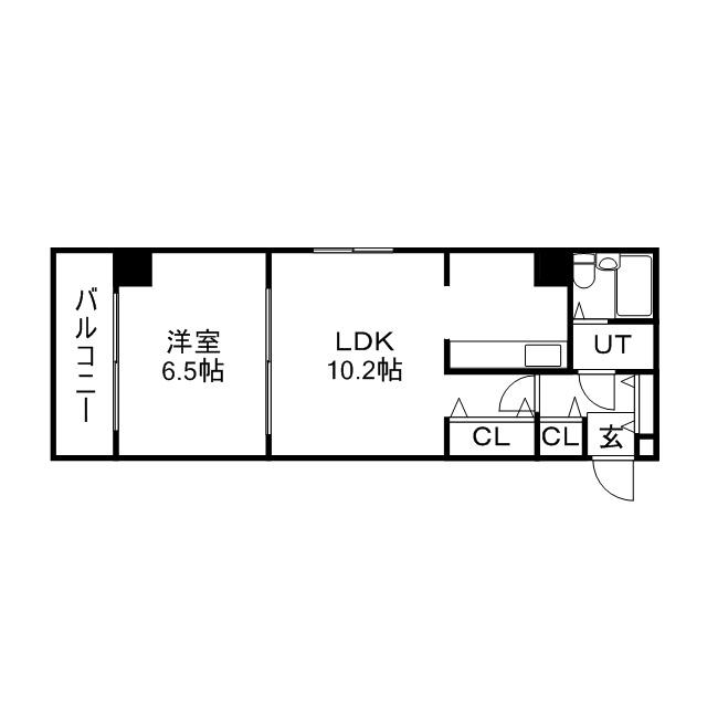 ネオアージュ裏参道(1LDK/9階)の間取り写真