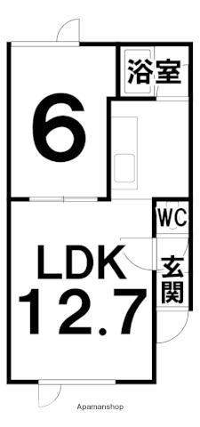 ホワイトステージⅢ(1LDK/2階)の間取り写真