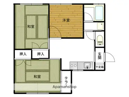 アビタシオン・トガ(3K/1階)の間取り写真