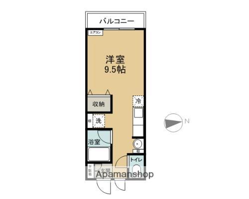 メゾンMITSUI(ワンルーム/1階)の間取り写真