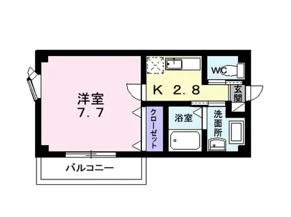 MARUYAMAⅡ(1K/3階)の間取り写真