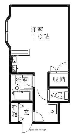 クローバーマンションパオ(ワンルーム/5階)の間取り写真