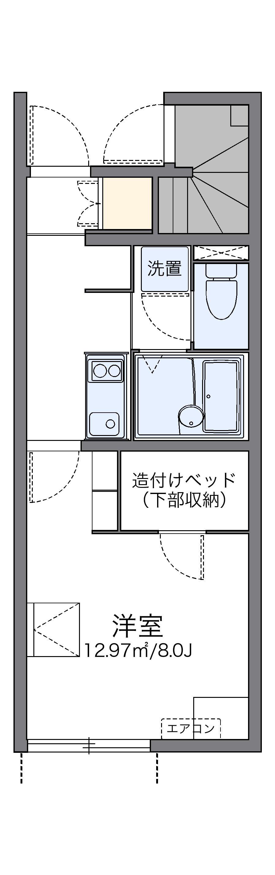 レオネクスト桜(1K/1階)の間取り写真