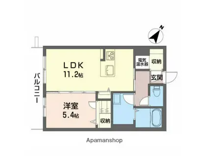 フォーブール馬場町(1LDK/3階)の間取り写真